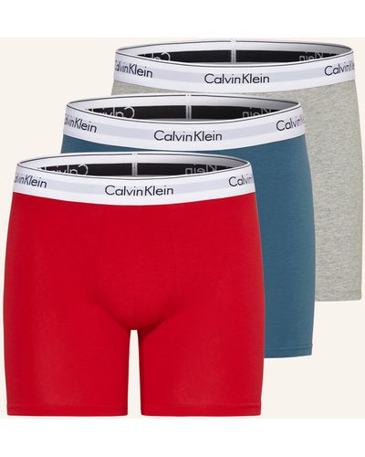 Calvin Klein 3er-Pack Boxershorts MODERN COTTON - Rot