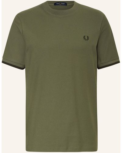 Fred Perry Piqué-Shirt - Grün