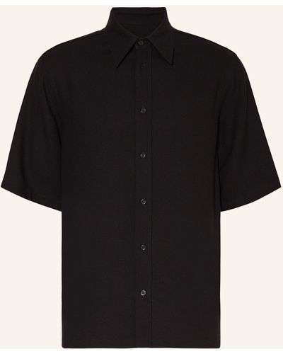 Filippa K Kurzarm-Hemd Comfort Fit aus Jersey - Schwarz