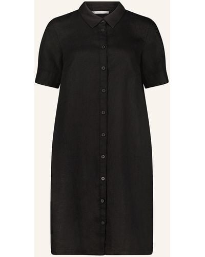 BETTY&CO Hemdblusenkleid aus Leinen - Schwarz