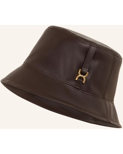 Chloé Bucket-Hat MARCIE aus Leder - Braun
