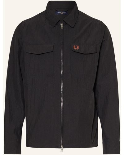 Fred Perry Overjacket - Schwarz