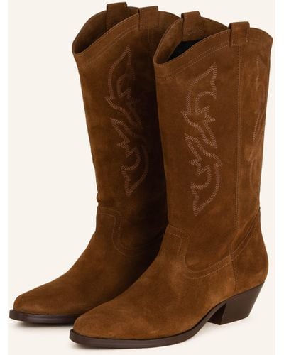 Ba&sh Cowboy Boots CLAURYS - Braun