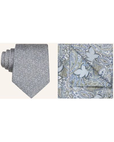 DIGEL Set DANNY: Krawatte und Einstecktuch - Blau