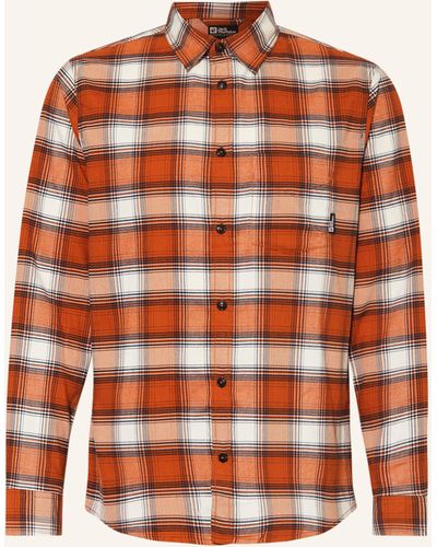 Jack Wolfskin Outdoor-Hemd WANDERWEG aus Flanell - Orange
