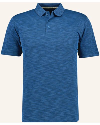 RAGMAN Strick-Poloshirt - Blau