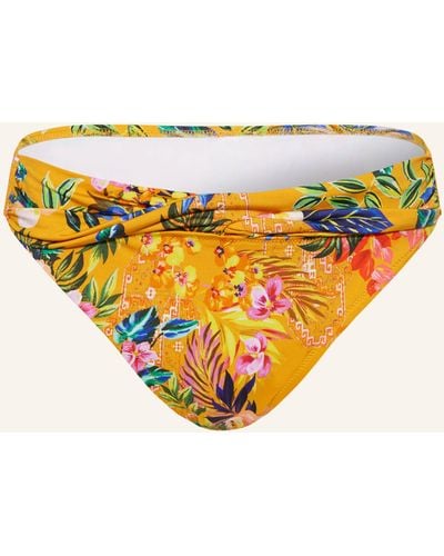watercult Basic-Bikini-Hose SUNSET FLORALS - Gelb