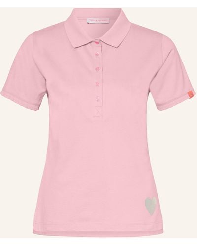 Frieda & Freddies Piqué-Poloshirt - Pink