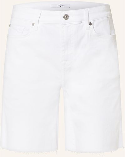 7 For All Mankind Jeansshorts - Weiß