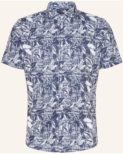RAGMAN Kurzarm-Hemd Modern Fit aus Jersey - Blau