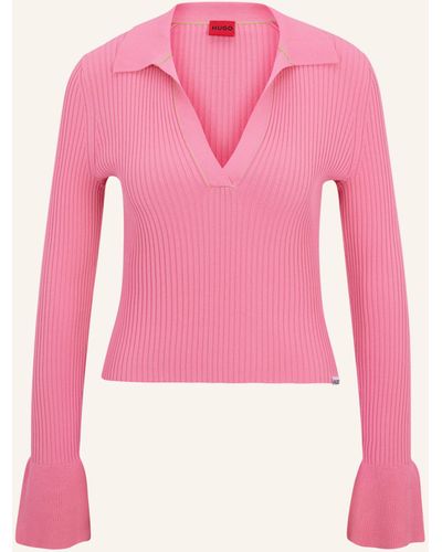 HUGO Pullover SHARRENO Slim Fit - Pink