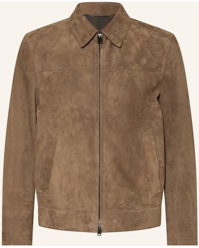 Brioni Lederjacke - Braun