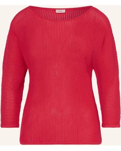 S.oliver Pullover mit 3/4-Arm - Rot