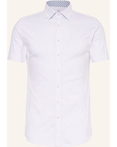 DESOTO Kurzarm-Hemd Slim Fit aus Jersey - Weiß