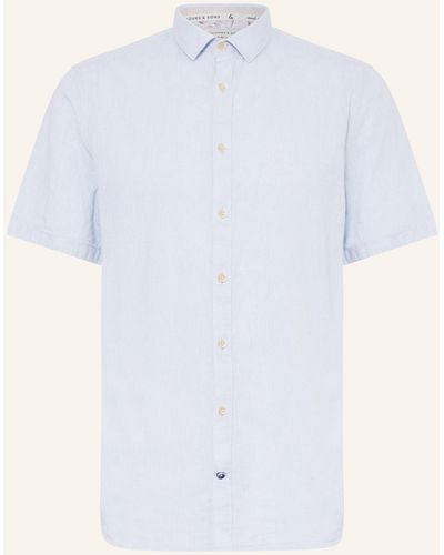 COLOURS & SONS Kurzarm-Hemd Regular Fit mit Leinen - Weiß