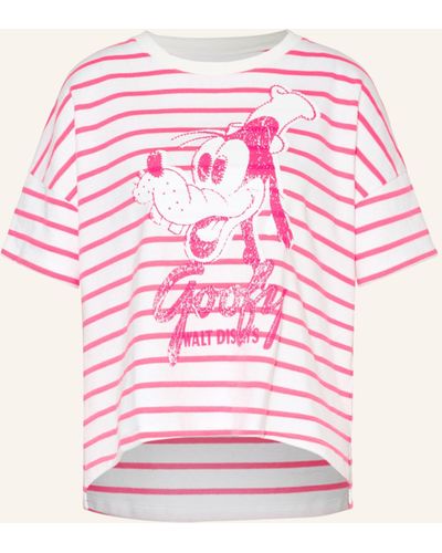 FROGBOX T-Shirt mit Schmucksteinen - Pink