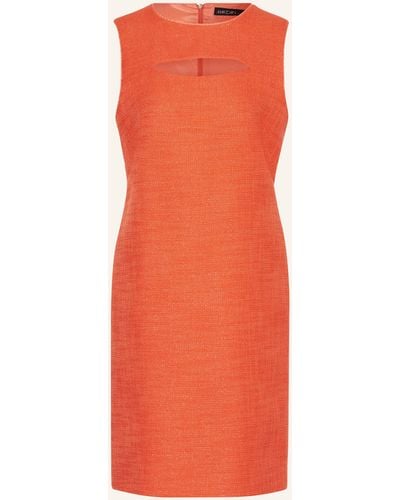 Marc Cain Tweed-Kleid mit Glitzergarn - Orange