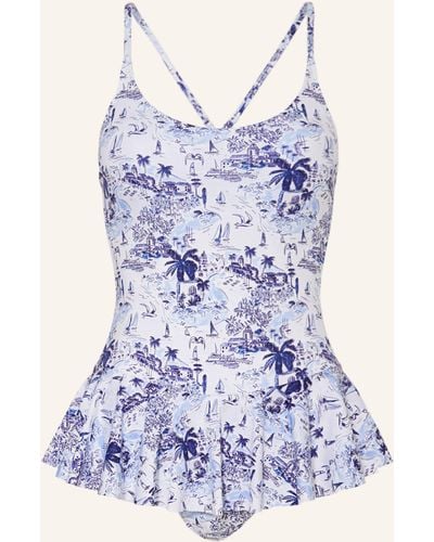 Vilebrequin Badeanzug RIVIERA FRILLY - Blau