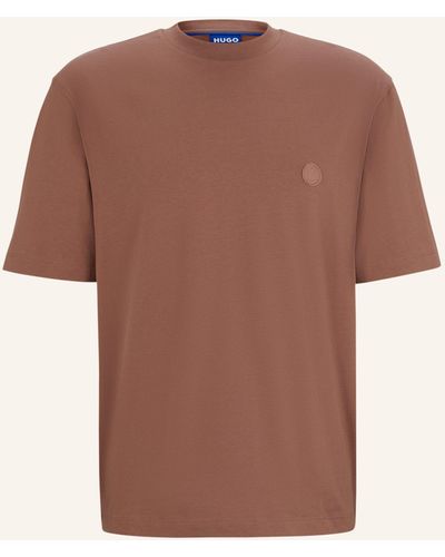 HUGO T-Shirt NILEY Regular Fit - Braun