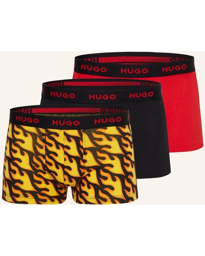 HUGO 3er-Pack Boxershorts - Orange