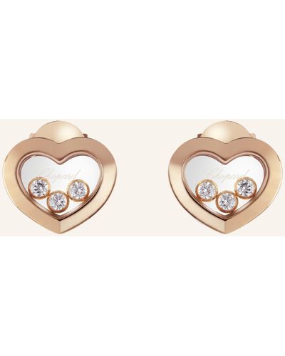 Chopard Ohrring HAPPY DIAMONDS ICONS Ohrringe aus 18 Karat Roségold und Diamanten - Mettallic
