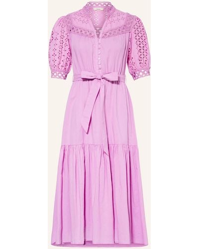 Suncoo Kleid CARLA mit Lochspitze - Pink
