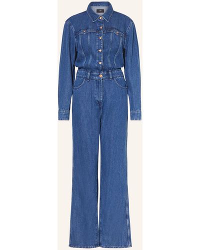 7 For All Mankind Jeans-Jumpsuit DOLLY - Blau