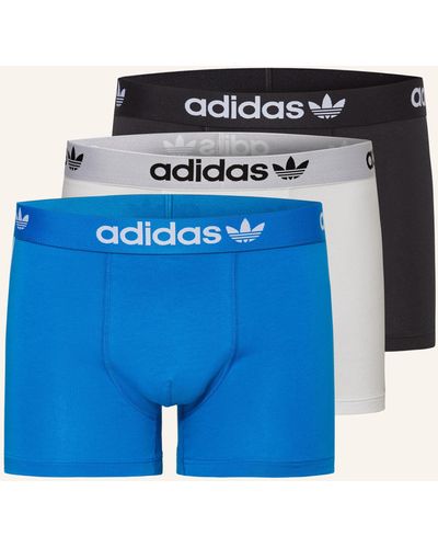 adidas Originals 3er-Pack Boxershorts COMFORT FLEX COTTON 3-STRIPES - Blau