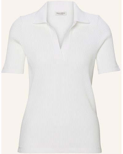 Marc O' Polo Jersey-Poloshirt - Weiß
