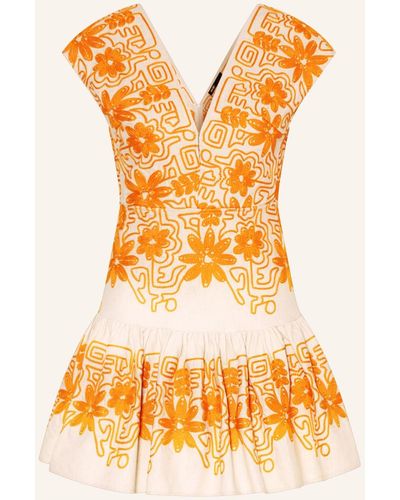Maje Kleid RILIN mit Stickereien - Orange