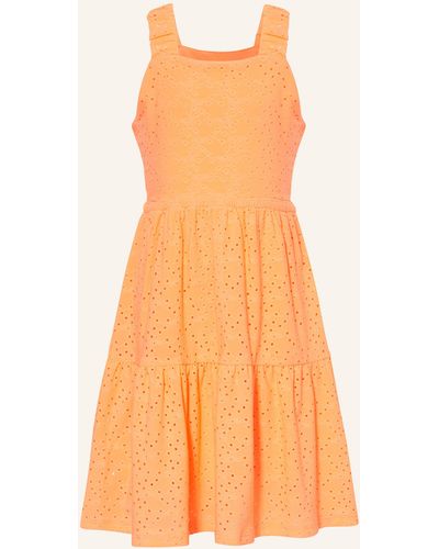 Garcia Kleid aus Lochspitze - Orange