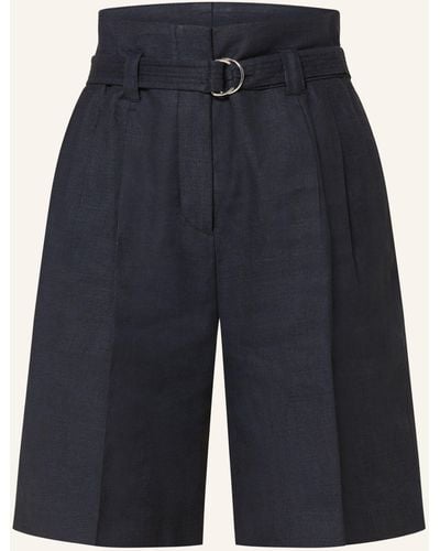 Windsor. Paperbag-Shorts mit Leinen - Blau