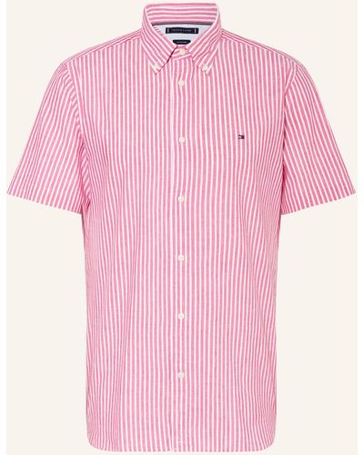 Tommy Hilfiger Kurzarm-Hemd Regular Fit - Pink