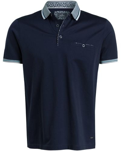 RAGMAN Jersey-Poloshirt - Blau