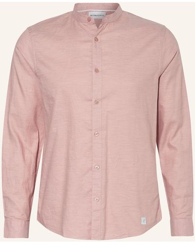 NOWADAYS Oxfordhemd Slim Fit mit Stehkragen - Pink