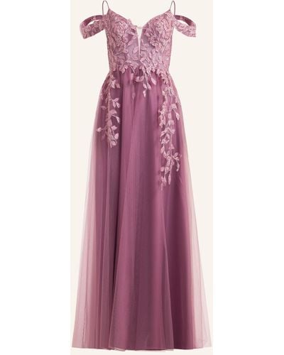 Unique Abendkleid FALLING LEAVES DRESS - Pink