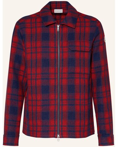 Moncler Flanell-Overshirt - Rot