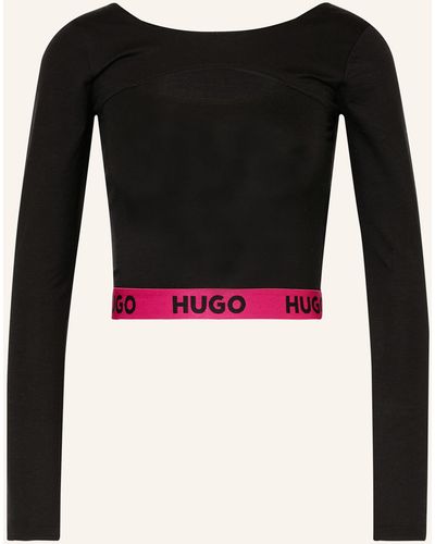 HUGO Lounge-Shirt KAT SCOOP - Schwarz