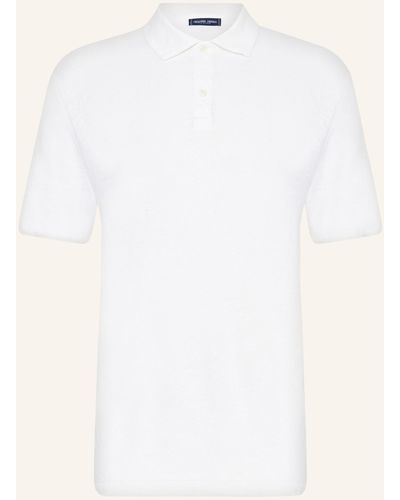 Frescobol Carioca Leinen-Poloshirt MELLO - Weiß