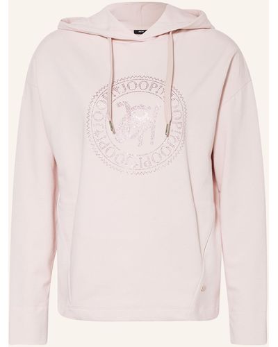 Joop! Hoodie mit Schmucksteinen - Pink