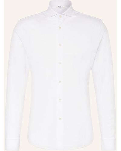 STEFAN BRANDT Piqué-Hemd Slim Fit - Weiß