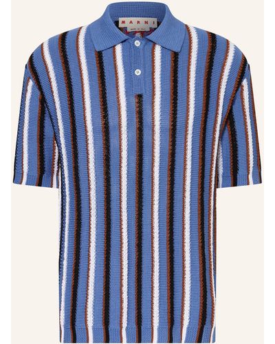 Marni Strick-Poloshirt Comfort Fit - Blau