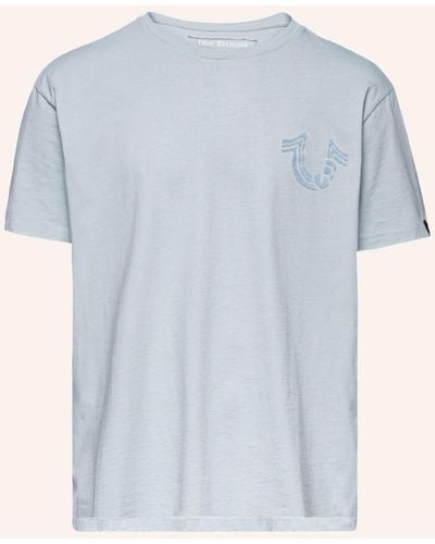 True Religion T-Shirt HORSESHOE PRINT - Blau