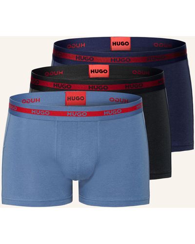 HUGO 3er-Pack Boxershorts - Blau