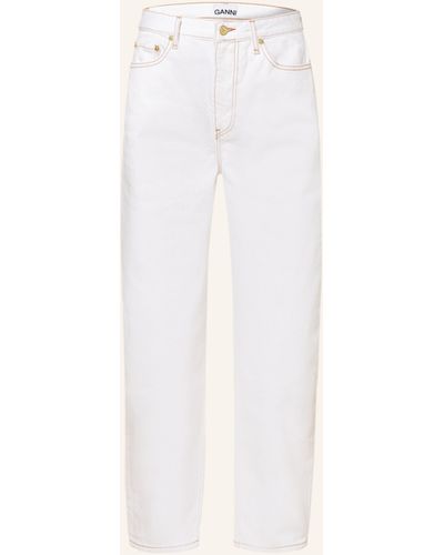 Ganni Straight Jeans STARY - Weiß