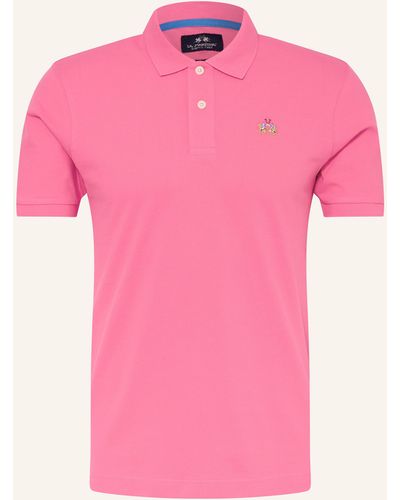 La Martina Piqué-Poloshirt Slim Fit - Pink