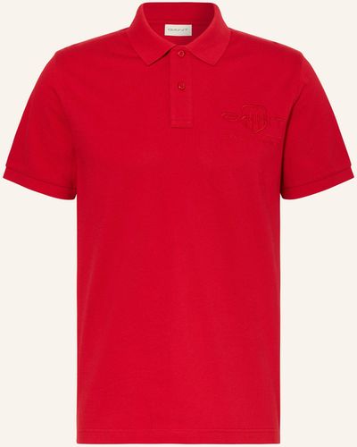 GANT Piqué-Poloshirt - Rot