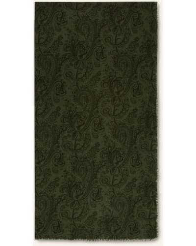 Etro Schal mit Seide und Cashmere - Grün