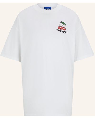 HUGO T-Shirt OVERSIZED TEE_B_1 Oversize Fit - Weiß