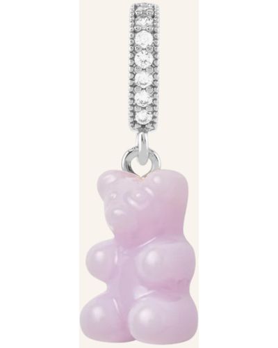 Crystal Haze Jewelry Pendant LAVENDER NOSTALGIA BEAR by GLAMBOU - Pink